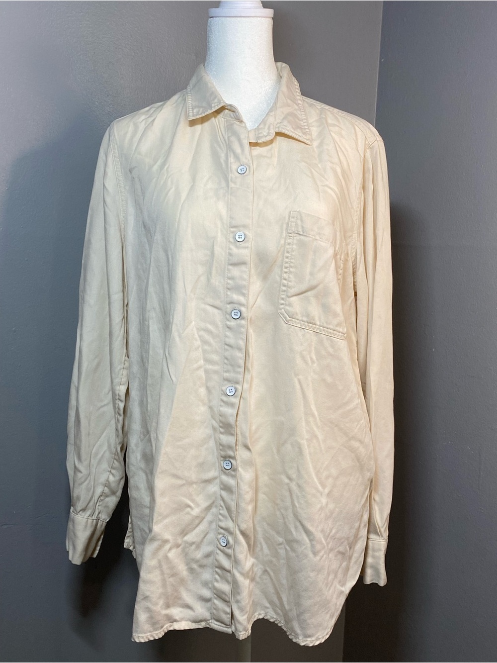 Old Navy- Classic Cream Button-Up Women’s Shirt